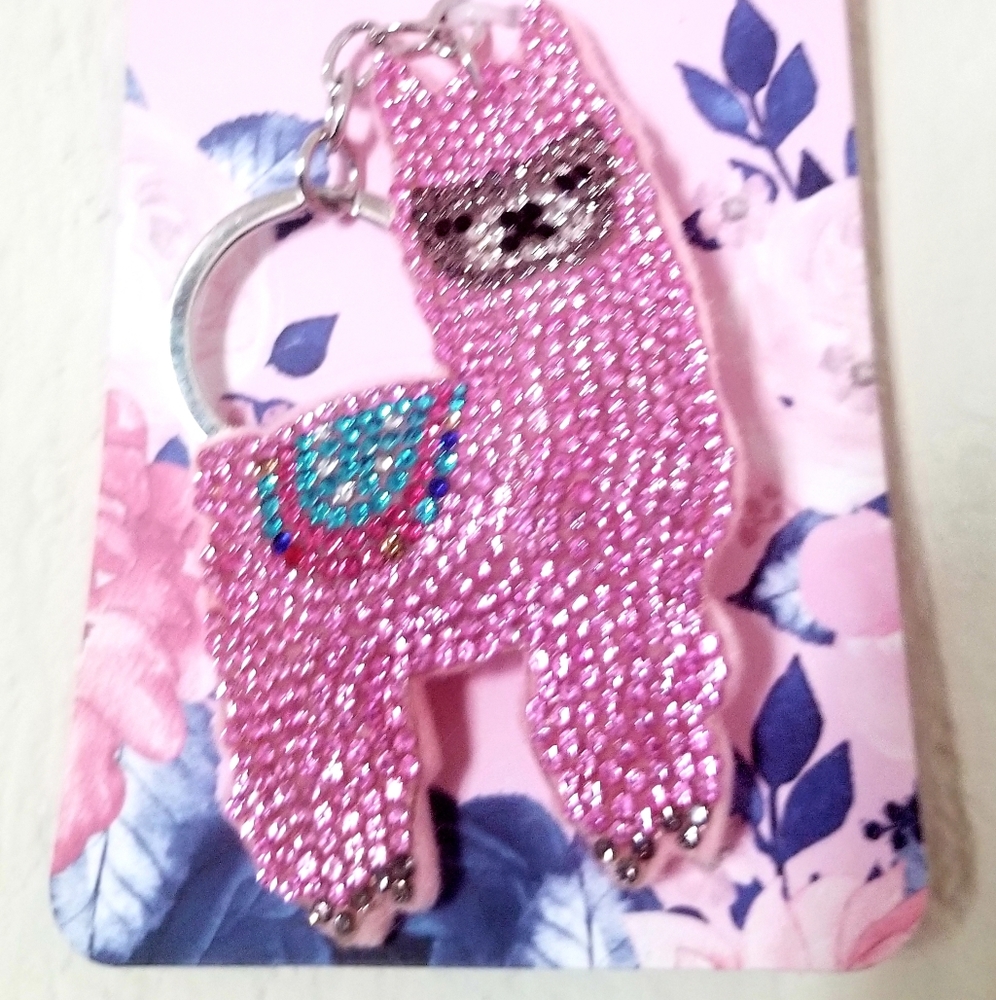 Sheep sparkling keychain